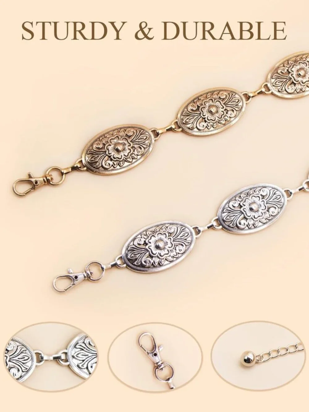 Stylish Western Metal Concho Belt for Women - Perfect for Dresses & Jeans